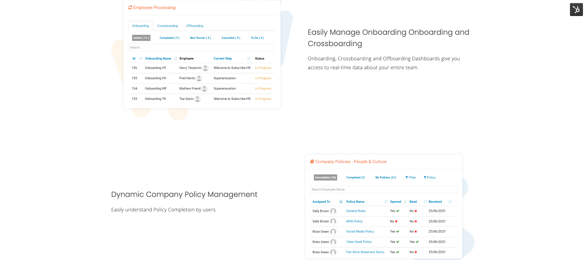 SubscribeHR is a codeless HR automation software