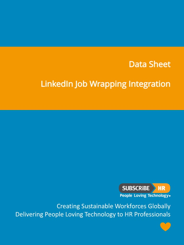 Subscribe-HR Data Sheet LinkedIn Job Wrapping Integration